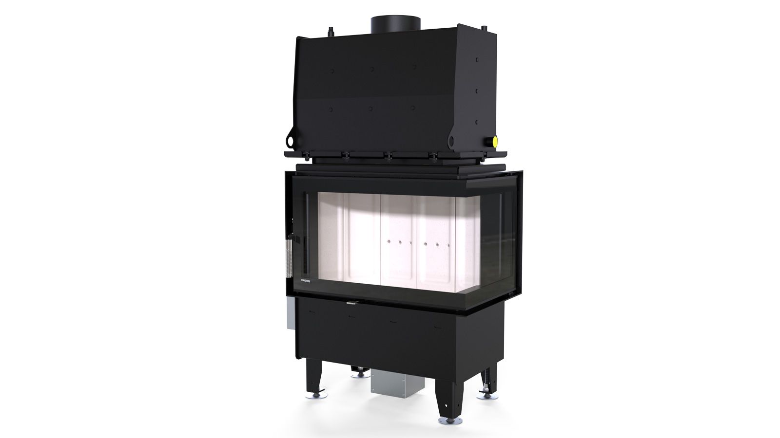 Wkład kominkowy z płaszczem wodnym DEFRO RIVA SM SHORT 16kW czarny riva sm bp 1 - Wkład kominkowy z płaszczem wodnym DEFRO RIVA SM SHORT 16kW czarny